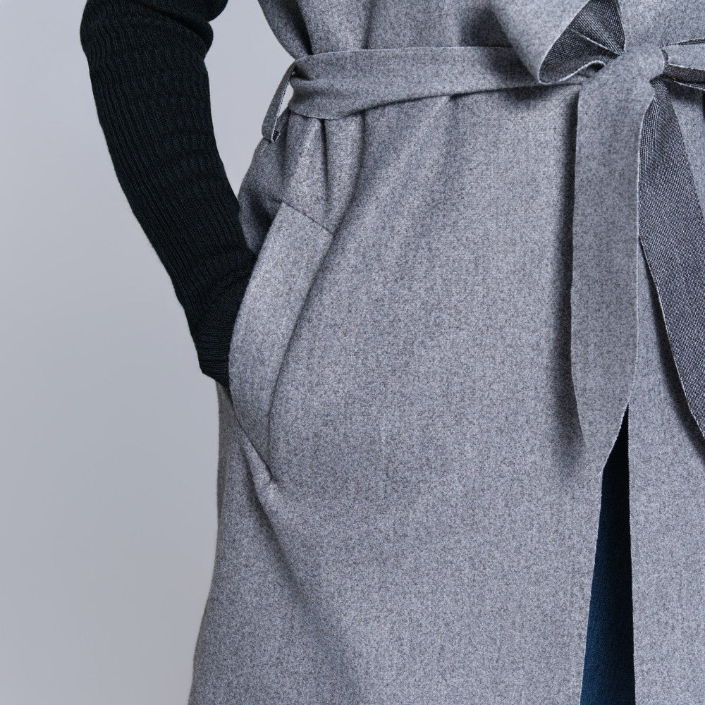 Grey Plus Size Melton Jacket