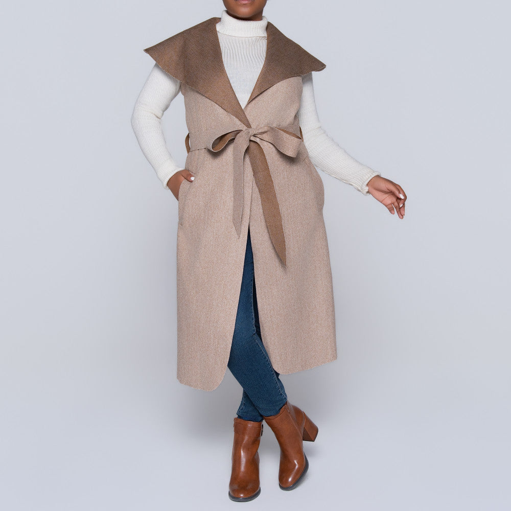 Stone Plus Size Melton Jacket