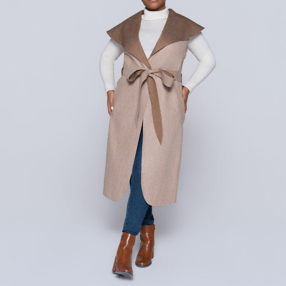 Stone Plus Size Melton Jacket