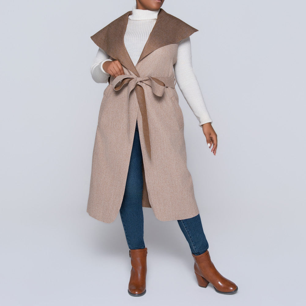 Stone Plus Size Melton Jacket