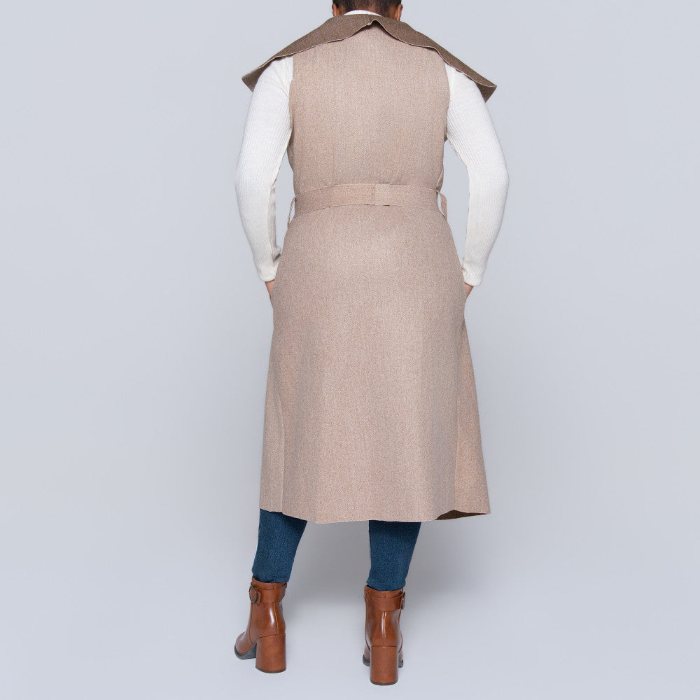 Stone Plus Size Melton Jacket