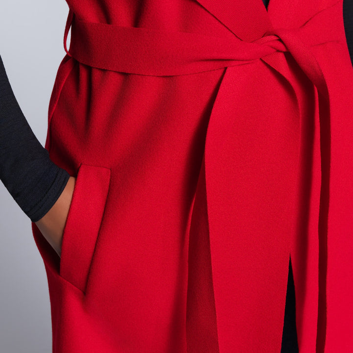 Red Plus Size Melton Jacket