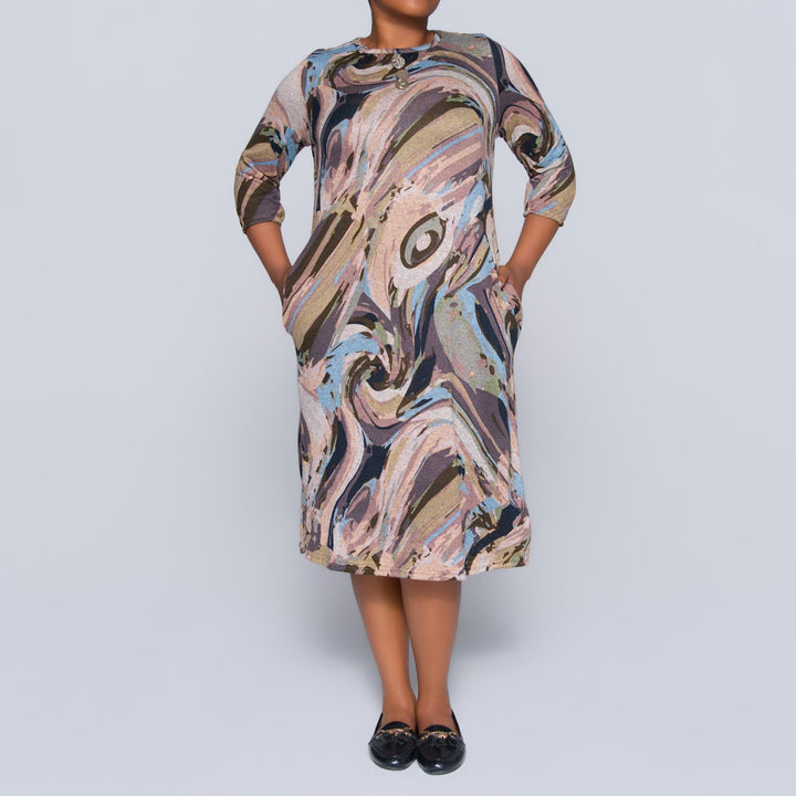 Plus Size Printed Jersey Knit Tunic