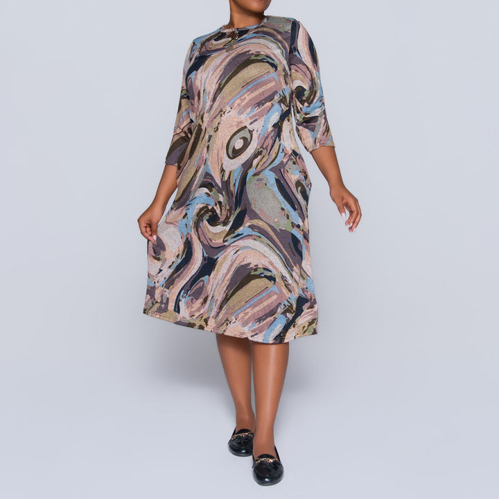 Plus Size Printed Jersey Knit Tunic