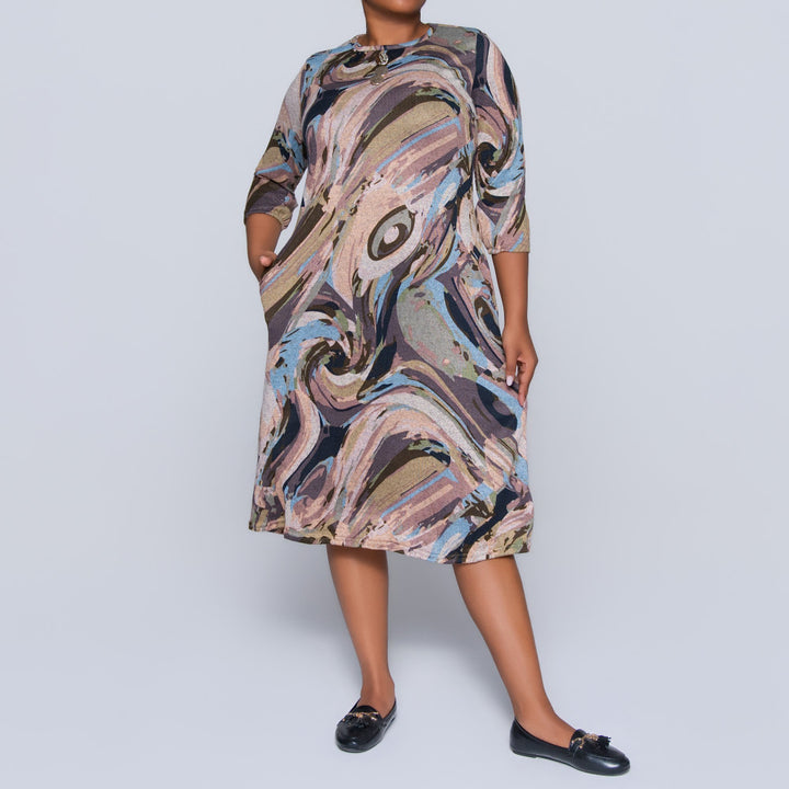Plus Size Printed Jersey Knit Tunic