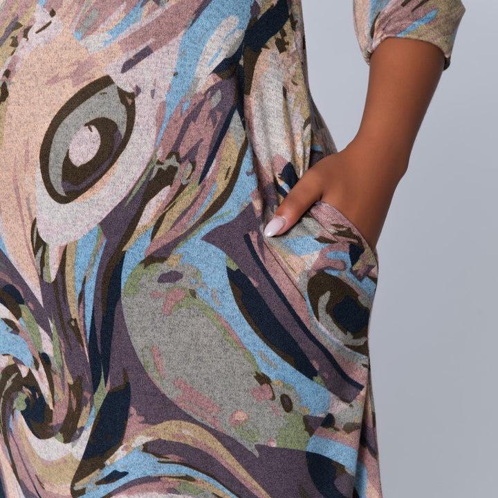 Plus Size Printed Jersey Knit Tunic