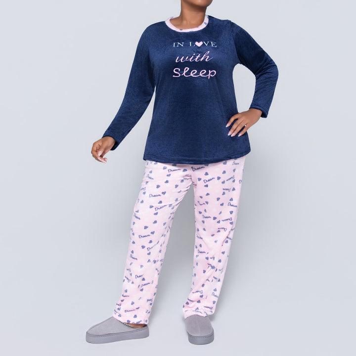Printed Plus Size Embroidered Pyjamas
