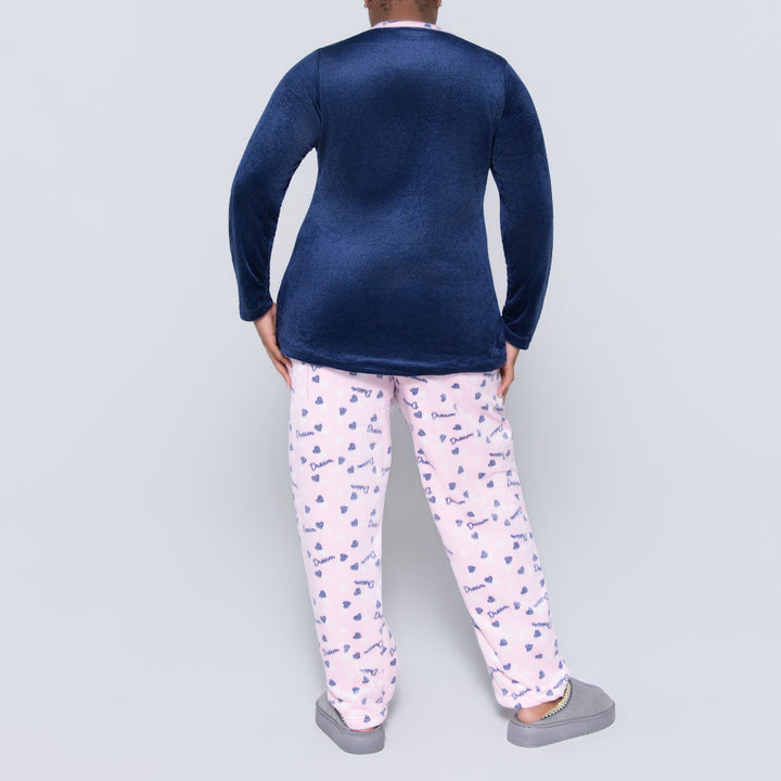 Printed Plus Size Embroidered Pyjamas