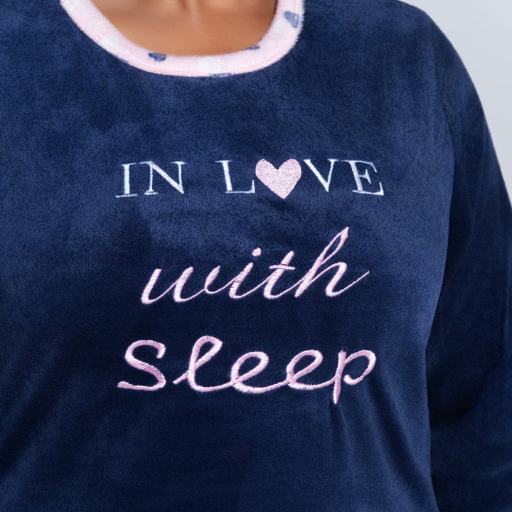 Printed Plus Size Embroidered Pyjamas