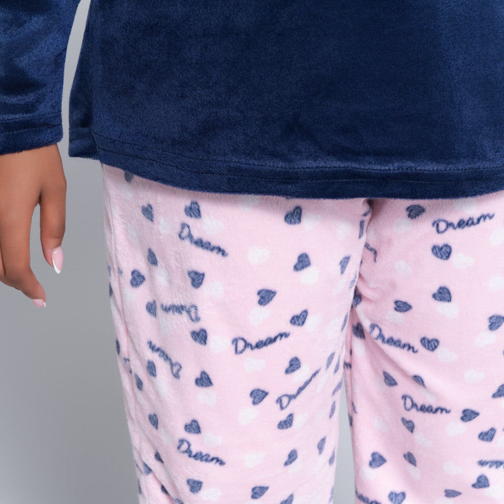 Printed Plus Size Embroidered Pyjamas