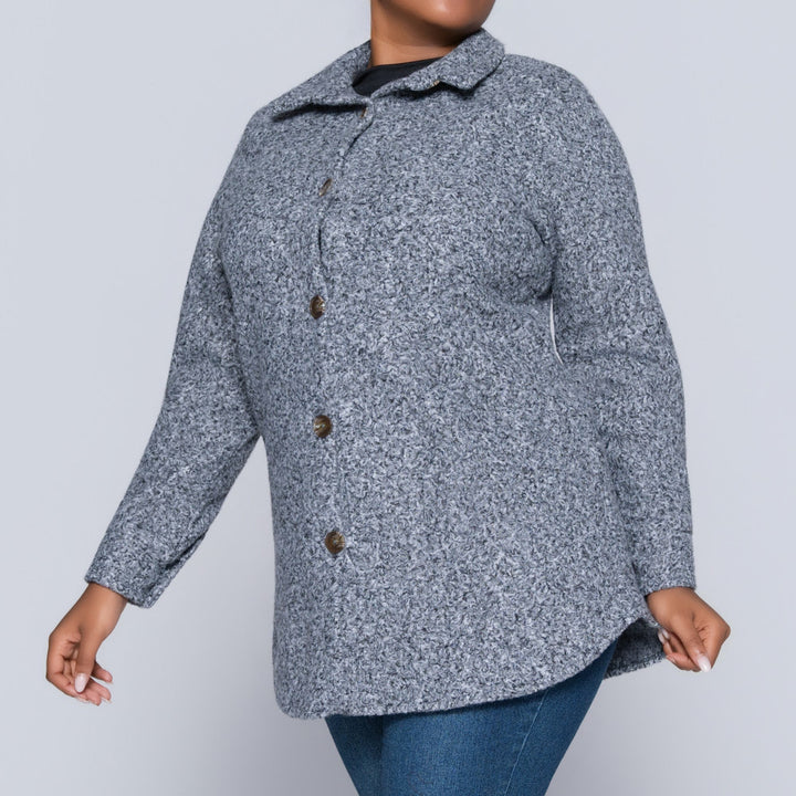Plus Size Grey Shacket