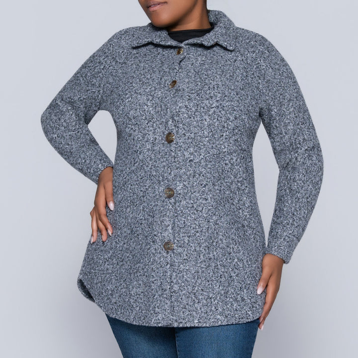 Plus Size Grey Shacket