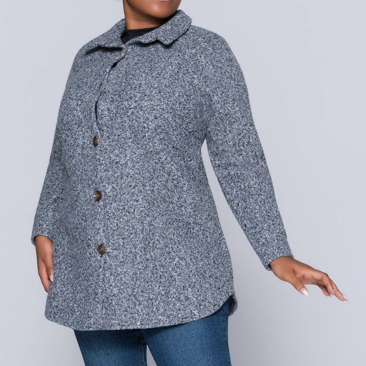 Plus Size Grey Shacket