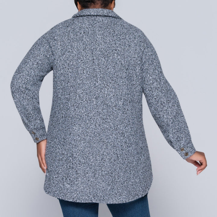 Plus Size Grey Shacket