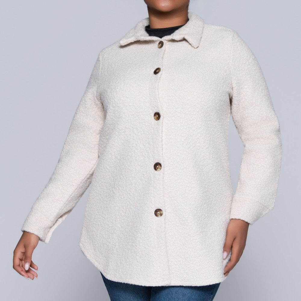 Plus Size Oatmeal Shacket
