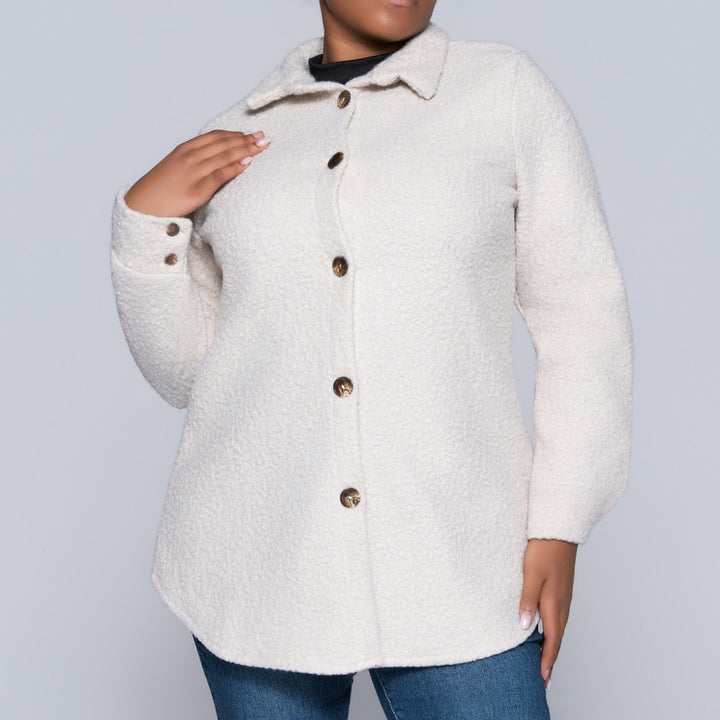 Plus Size Oatmeal Shacket