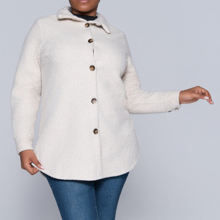 Plus Size Oatmeal Shacket