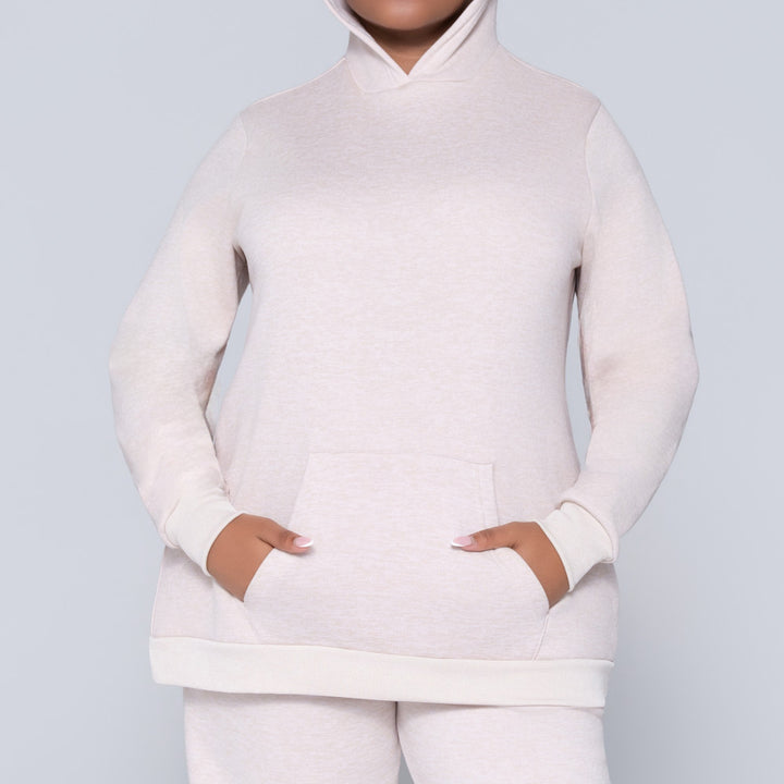 Plus Size Oatmeal Track Top