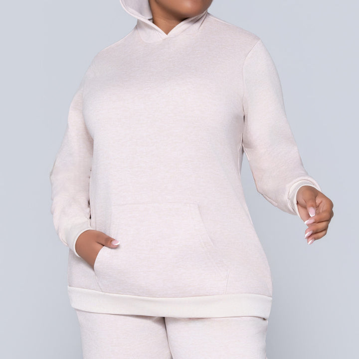 Plus Size Oatmeal Track Top