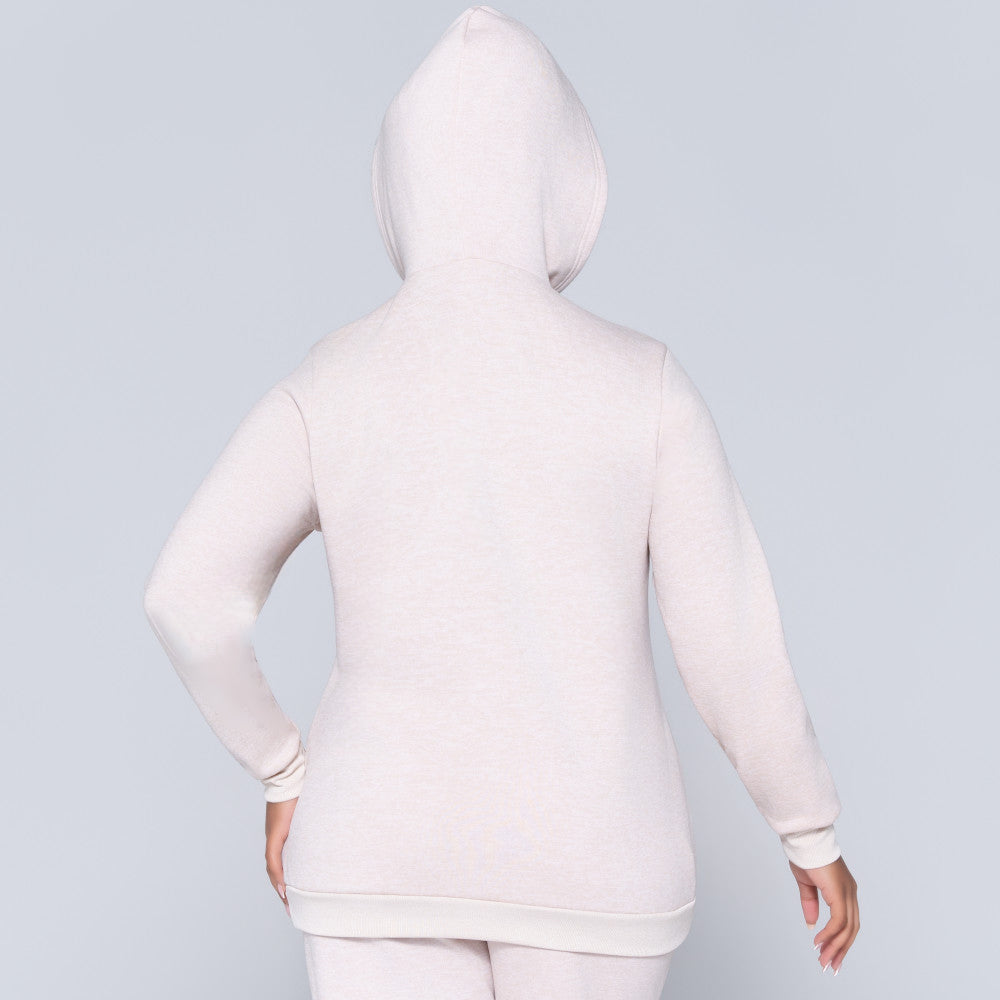Plus Size Oatmeal Track Top