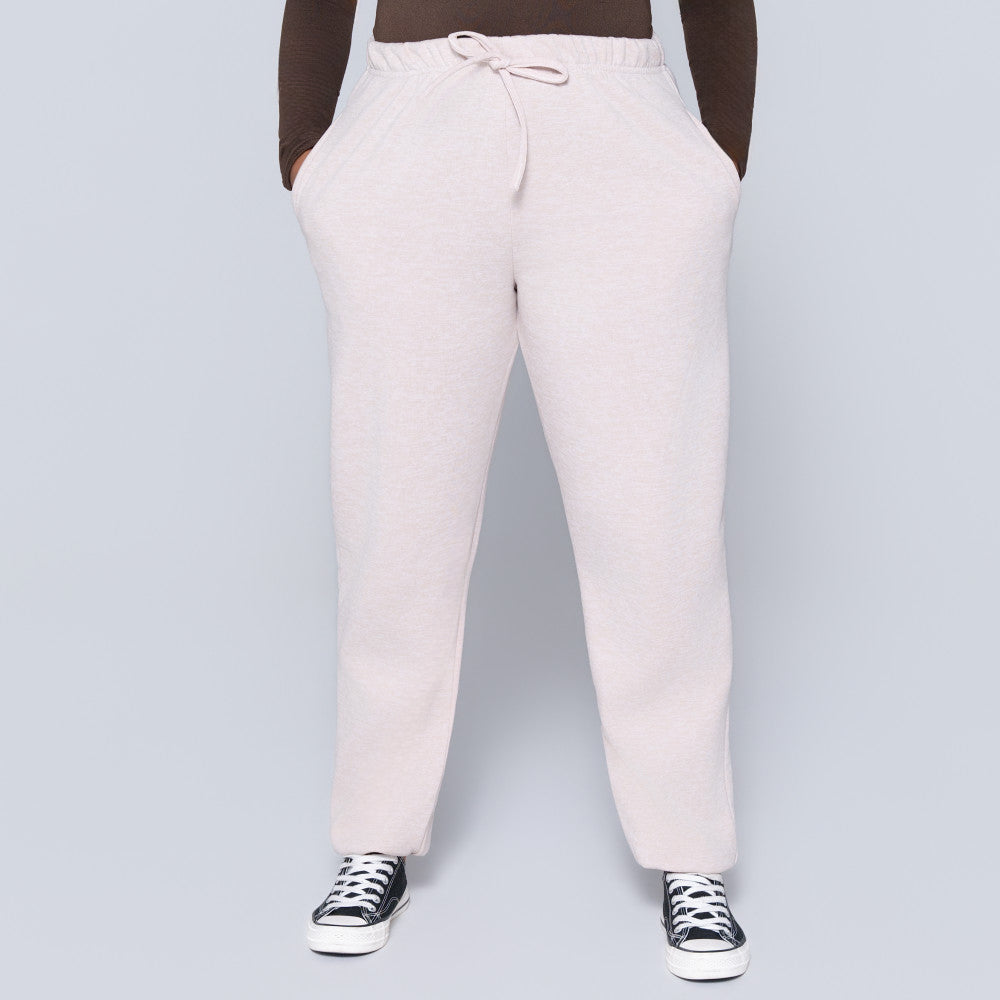 Plus Size Oatmeal Track Pants