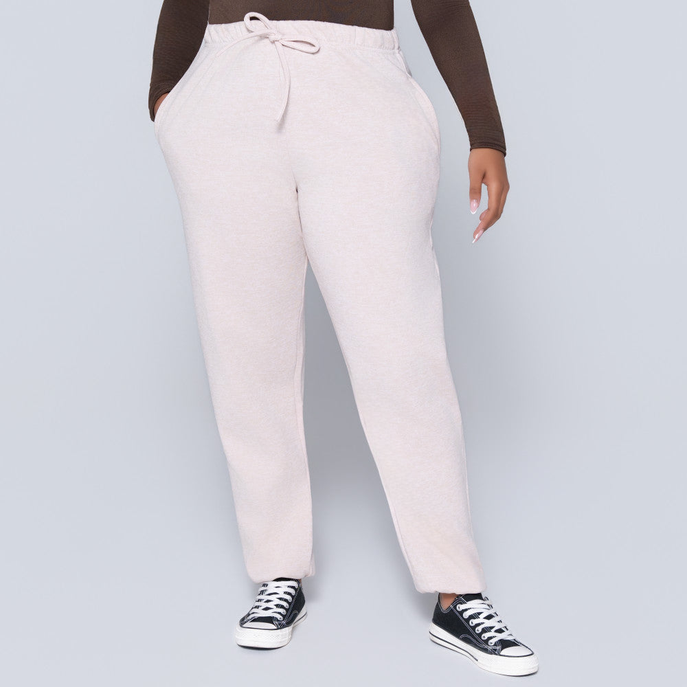 Plus Size Oatmeal Track Pants