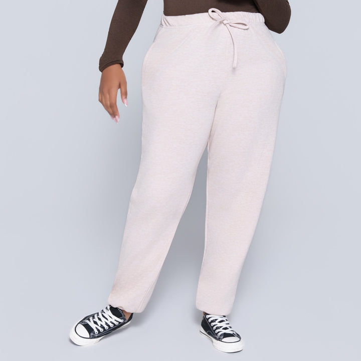 Plus Size Oatmeal Track Pants