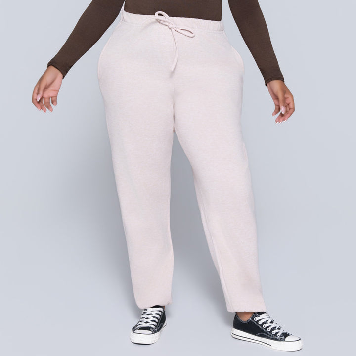 Plus Size Oatmeal Track Pants