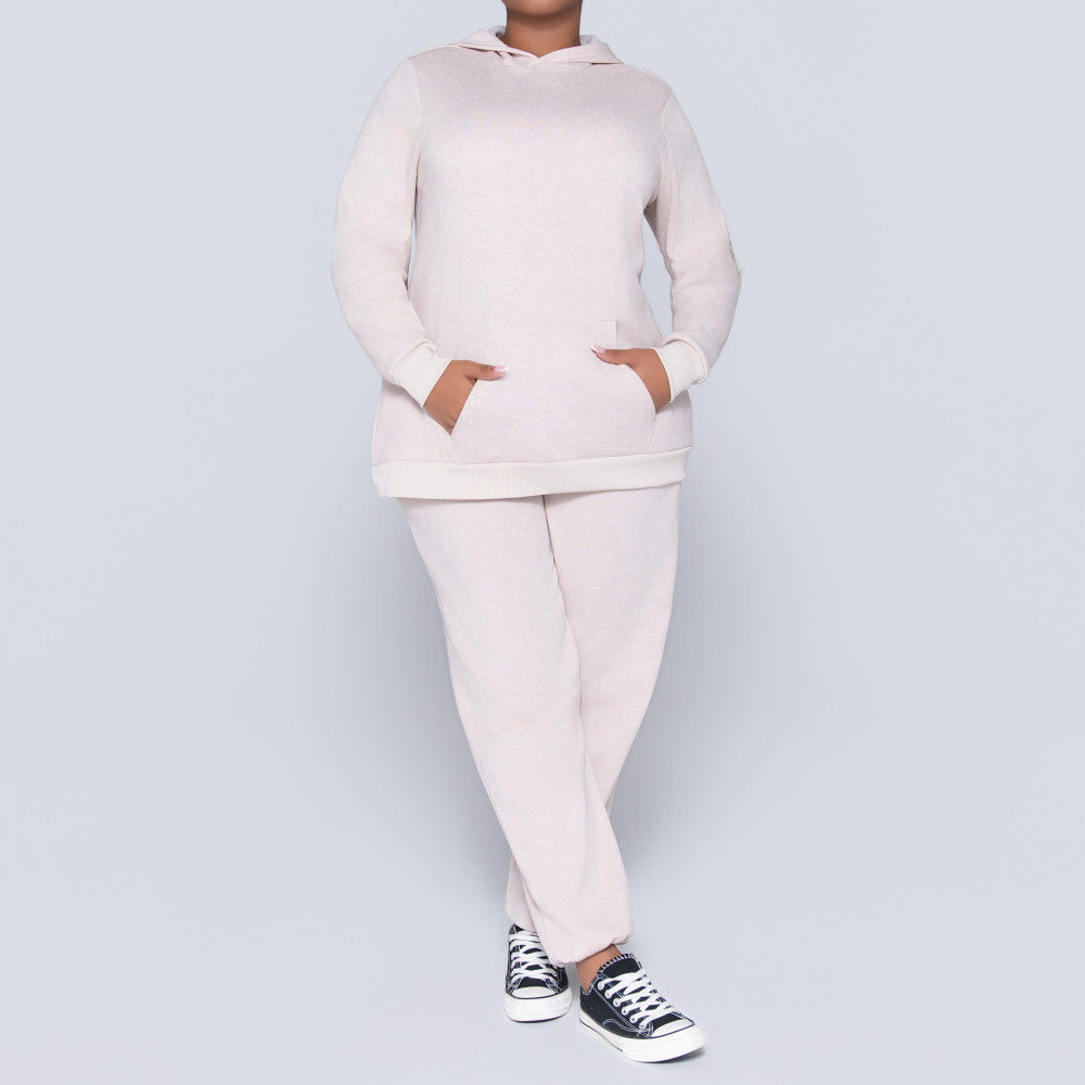 Plus Size Oatmeal Track Top