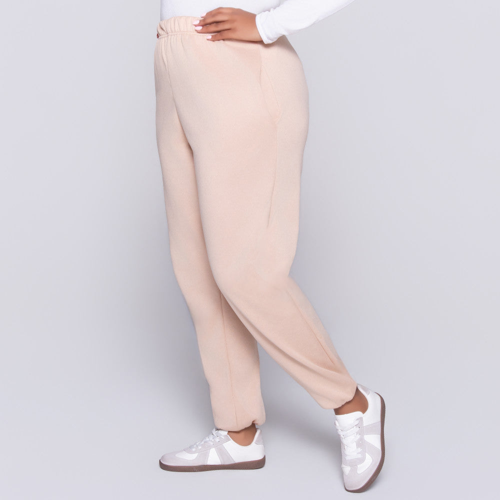Taupe Plus Size Track Pants