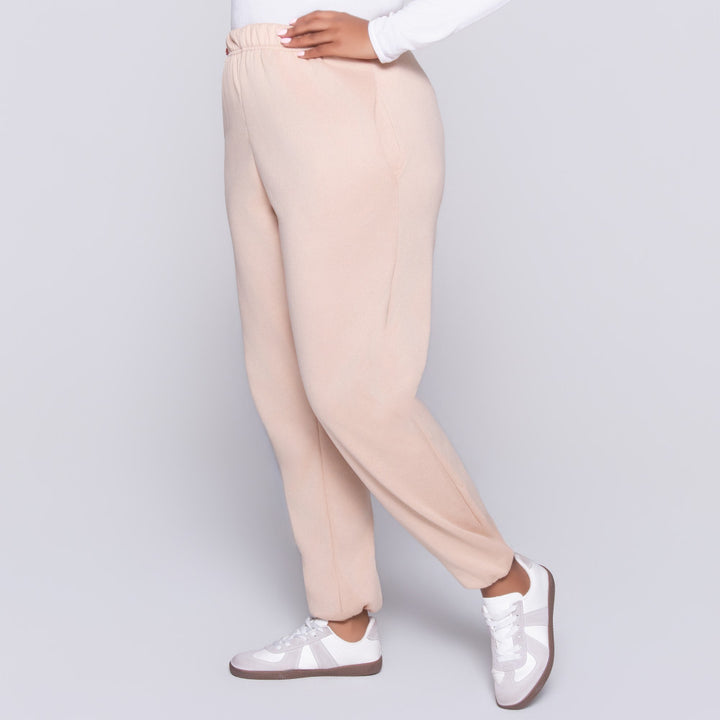 Taupe Plus Size Track Pants