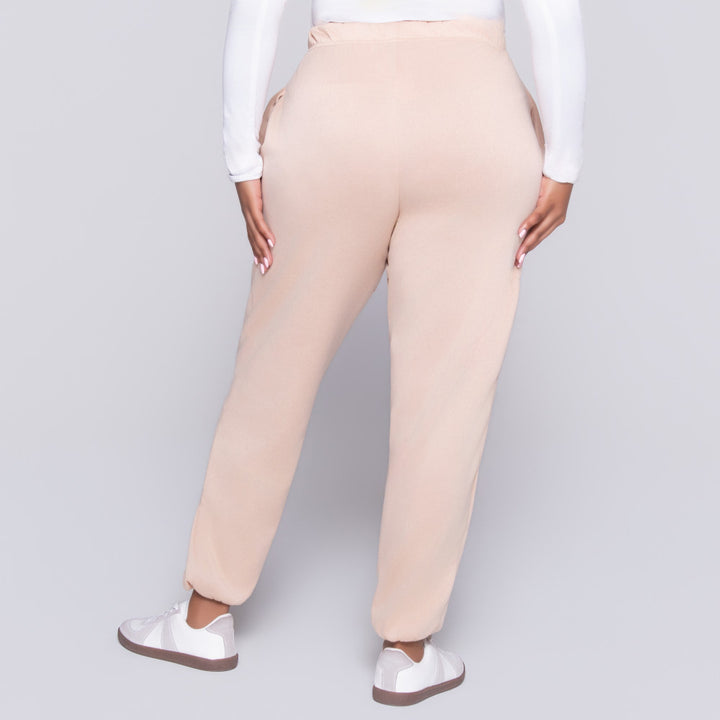 Taupe Plus Size Track Pants