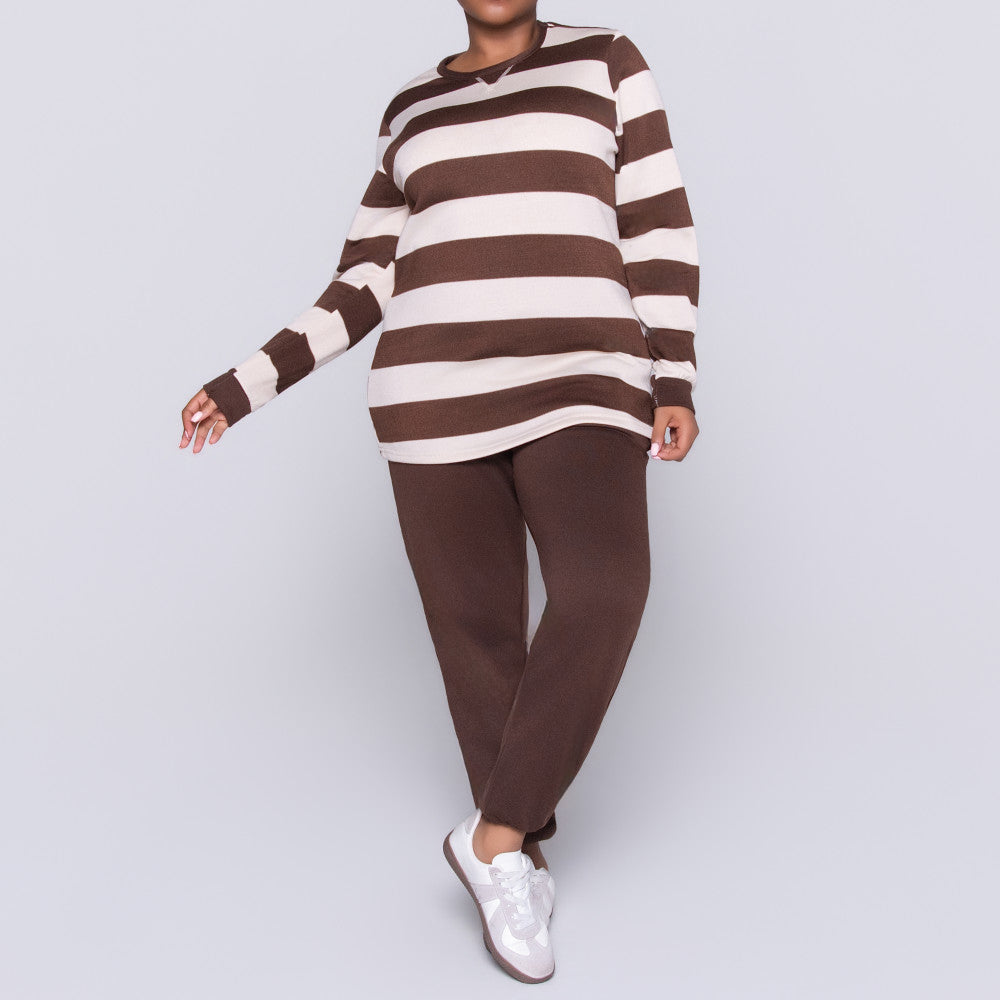 Chocolate Plus Size Track Pants