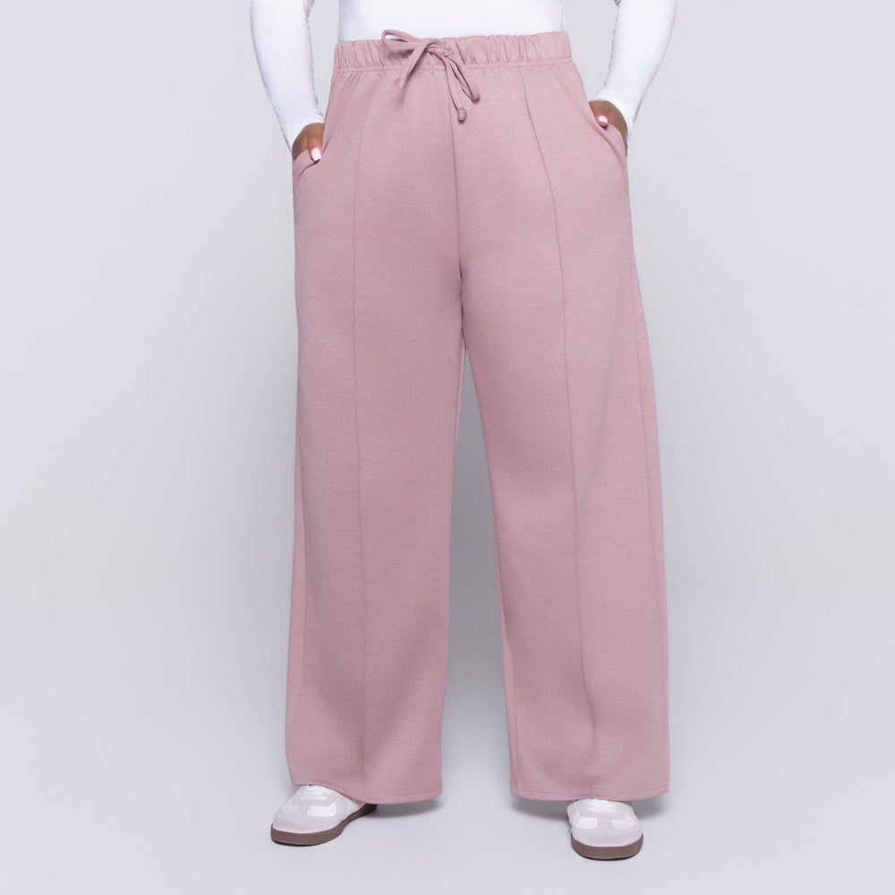 Plus Size Mauve Modal Scuba Pants
