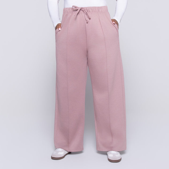 Plus Size Mauve Modal Scuba Pants