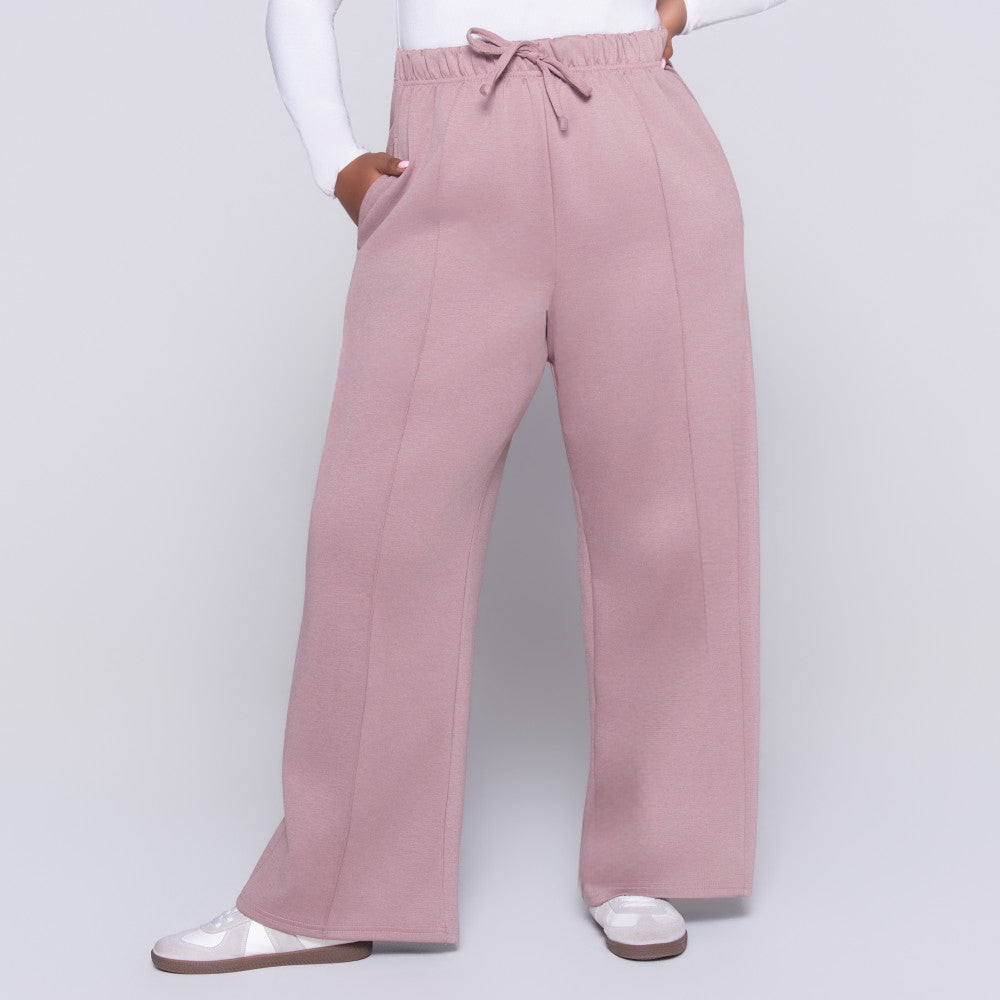 Plus Size Mauve Modal Scuba Pants