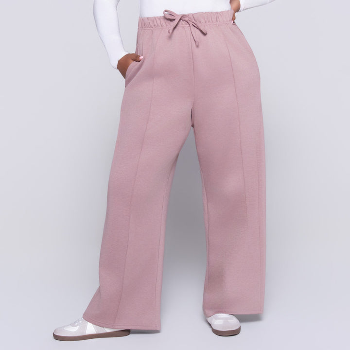 Plus Size Mauve Modal Scuba Pants