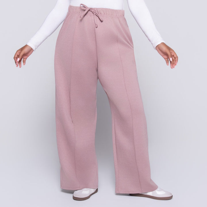 Plus Size Mauve Modal Scuba Pants