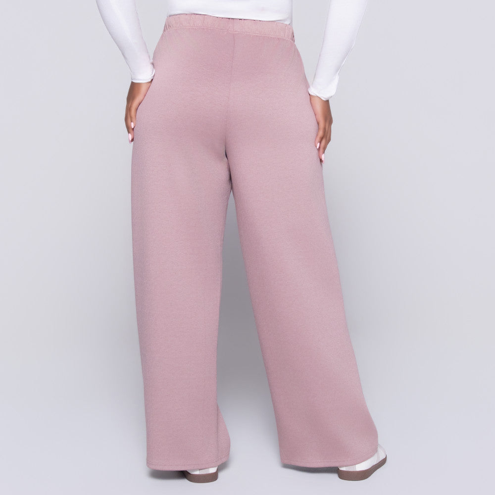 Plus Size Mauve Modal Scuba Pants