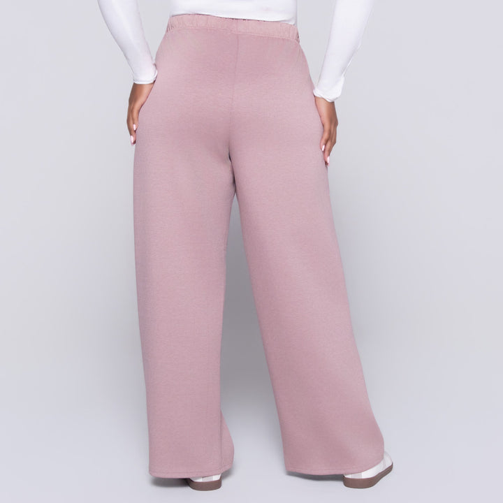 Plus Size Mauve Modal Scuba Pants