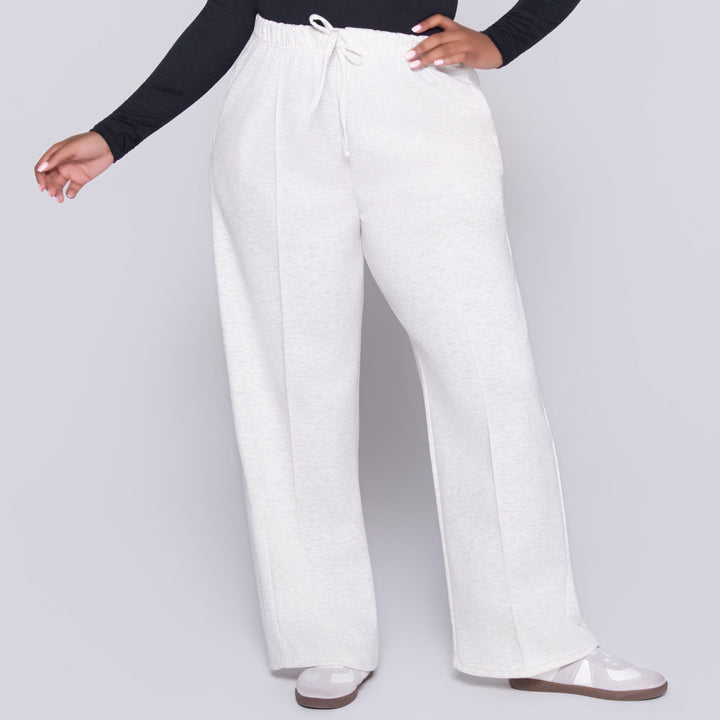 Plus Size Oatmeal Modal Scuba Pants