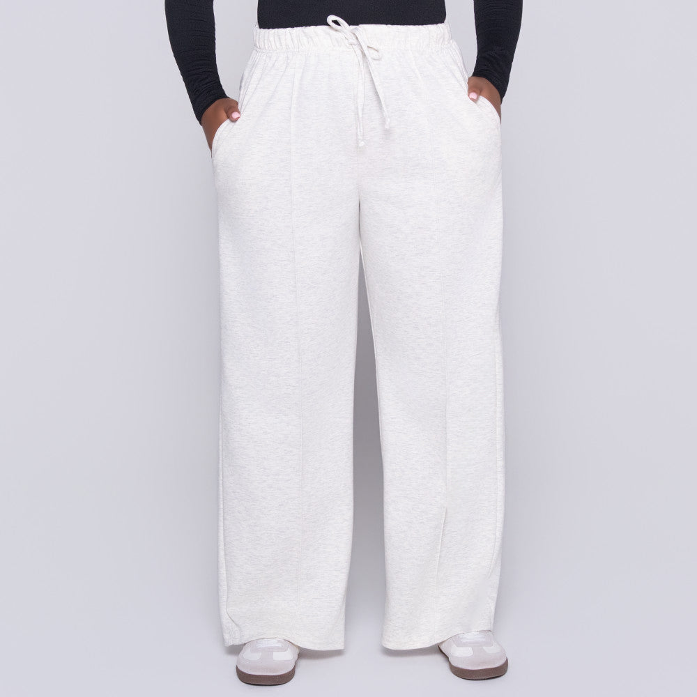 Plus Size Oatmeal Modal Scuba Pants