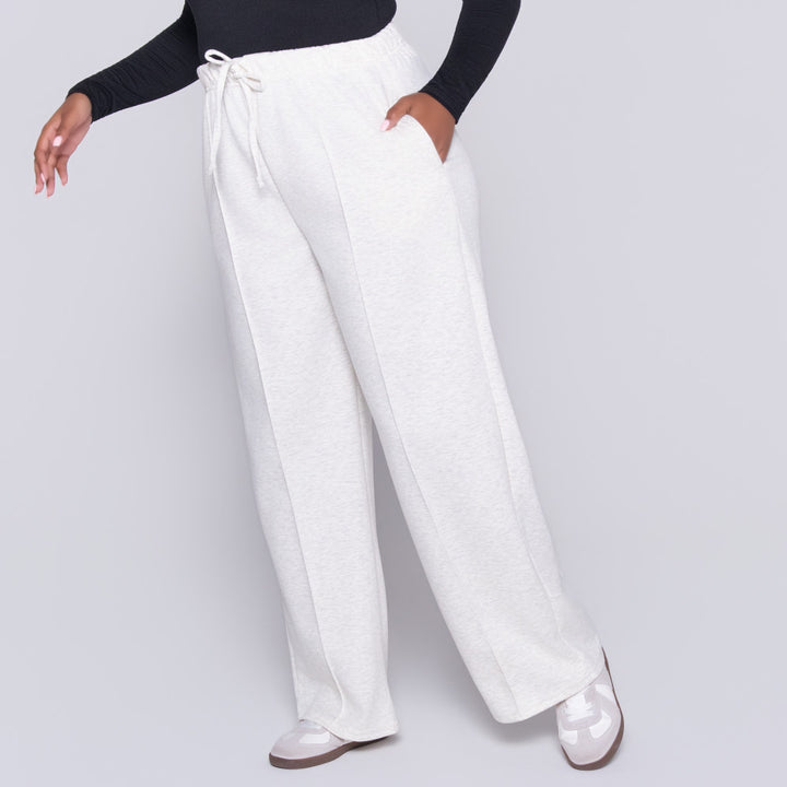 Plus Size Oatmeal Modal Scuba Pants