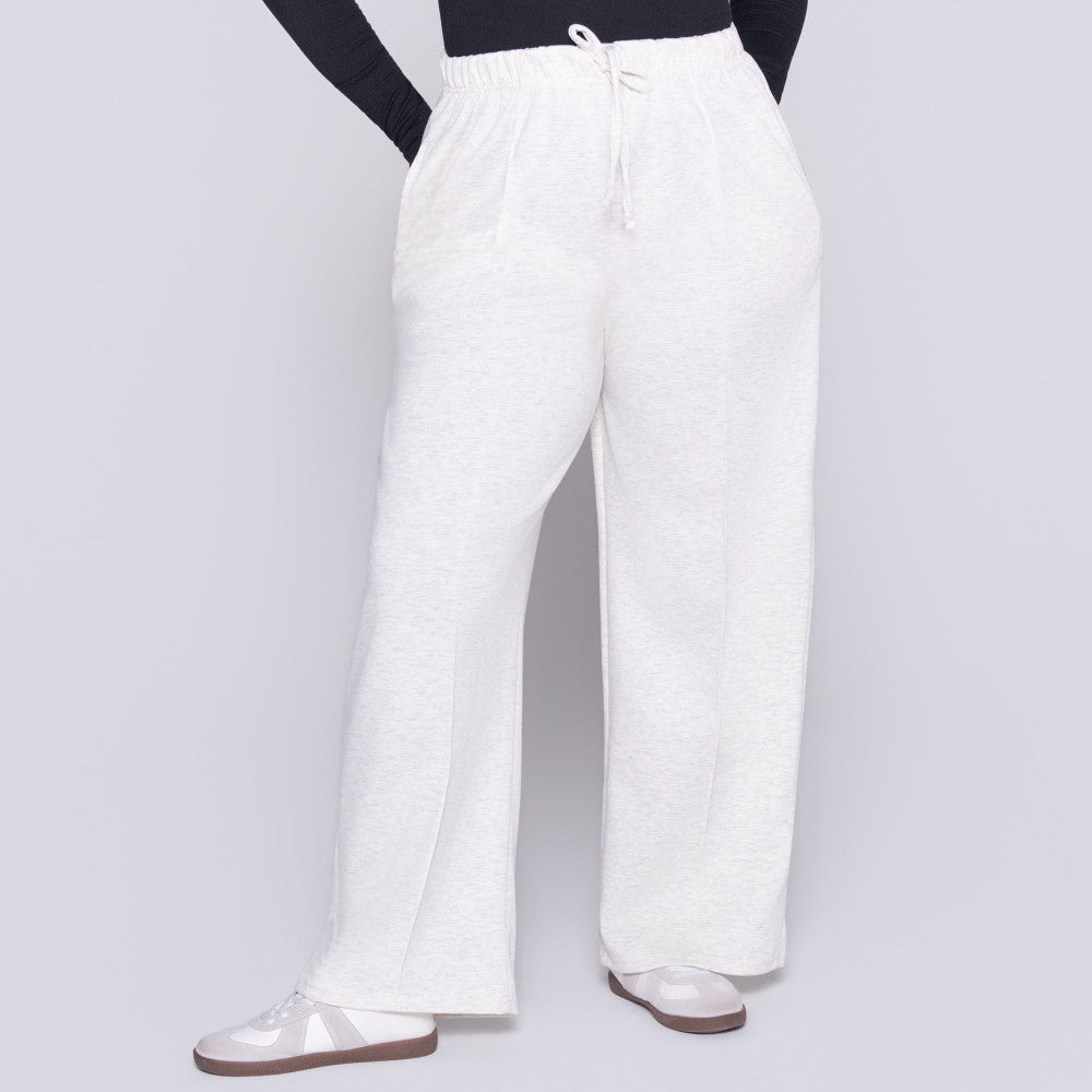 Plus Size Oatmeal Modal Scuba Pants