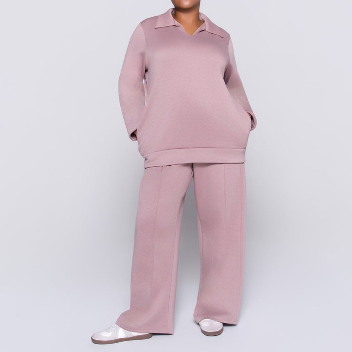 Plus Size Mauve Modal Scuba Top