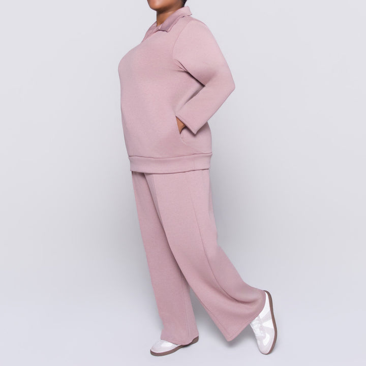 Plus Size Mauve Modal Scuba Top