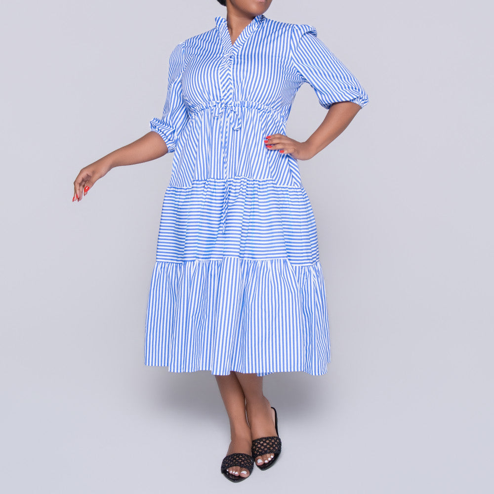 Plus Size Striped Dress
