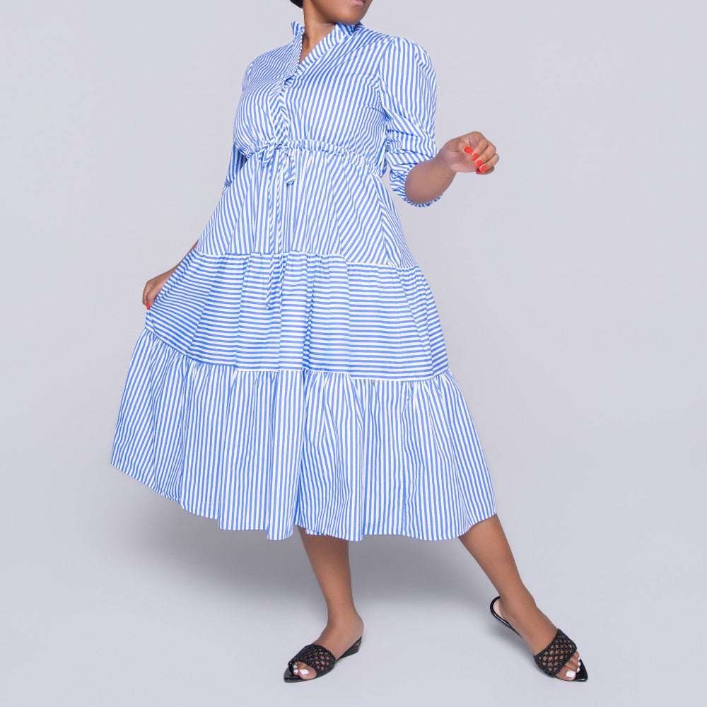 Plus Size Striped Dress