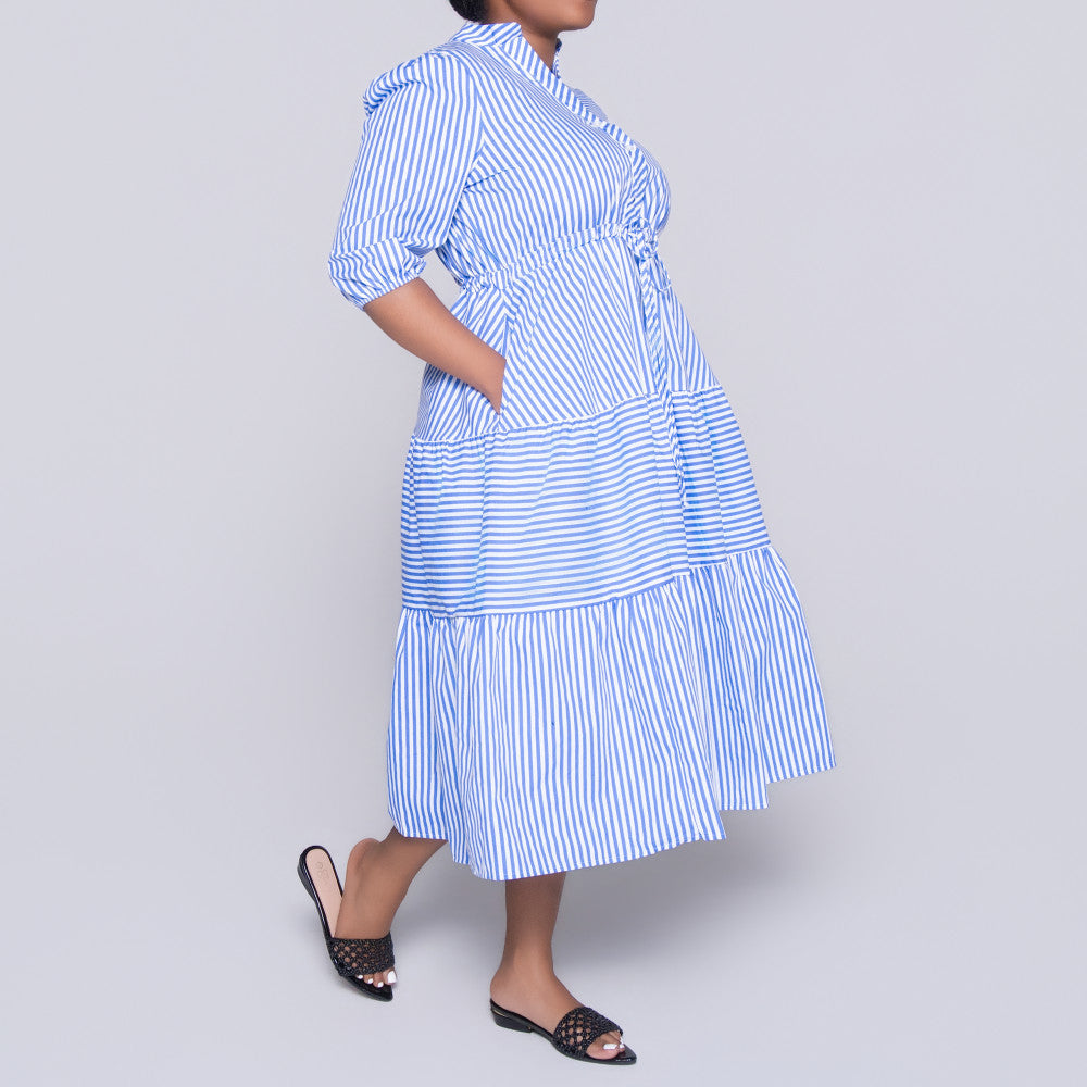 Plus Size Striped Dress