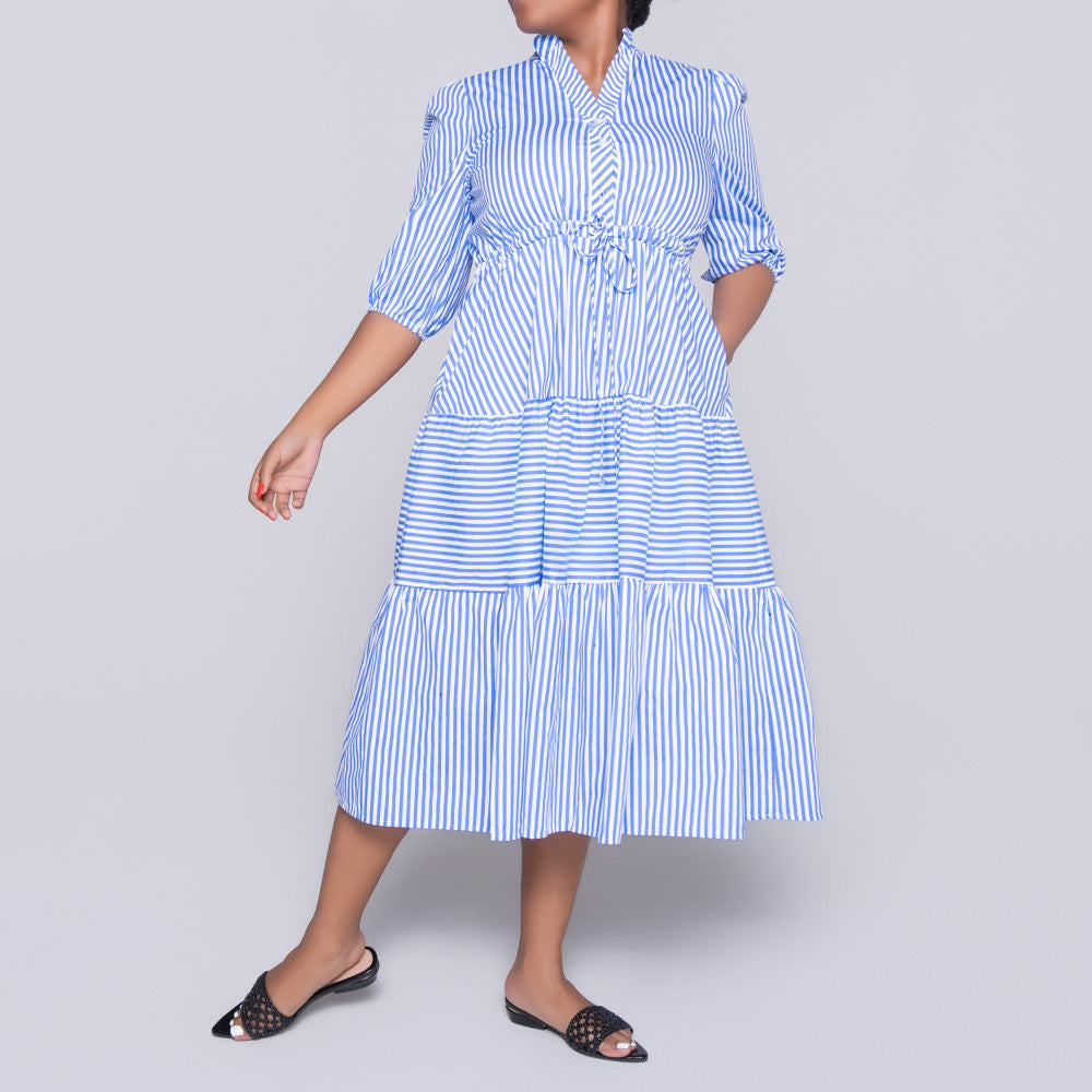 Plus Size Striped Dress